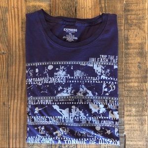 Men’s Express Crew Neck Purple Tee Shirt - XXL